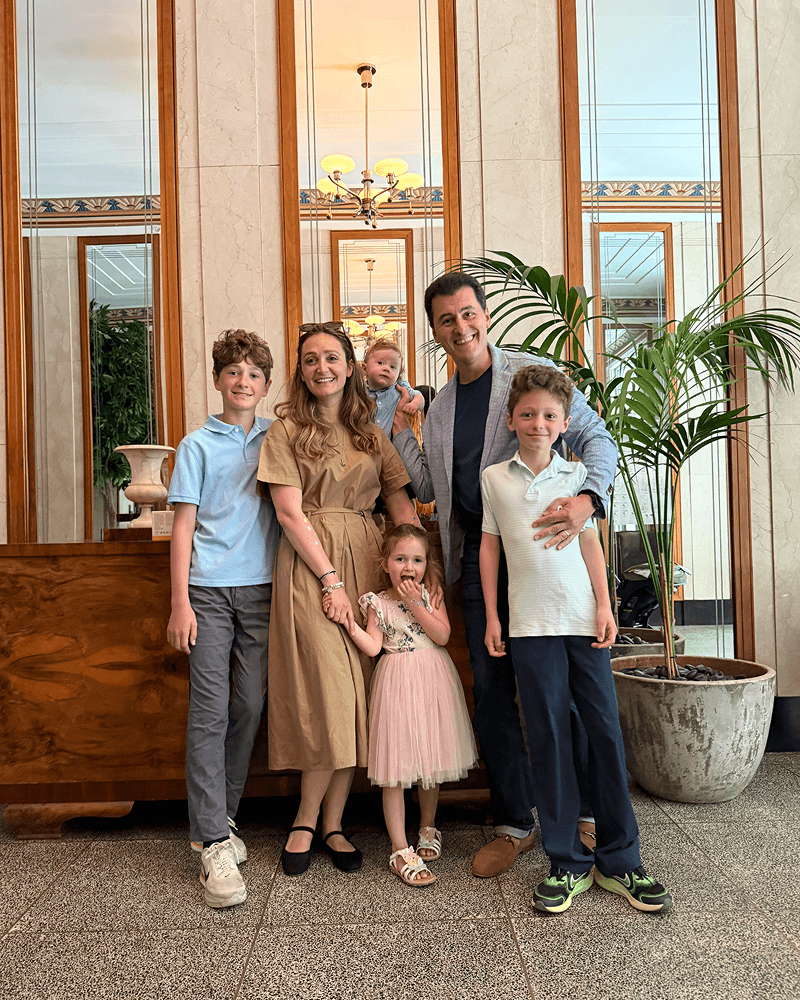 Ken Biberaj with his family