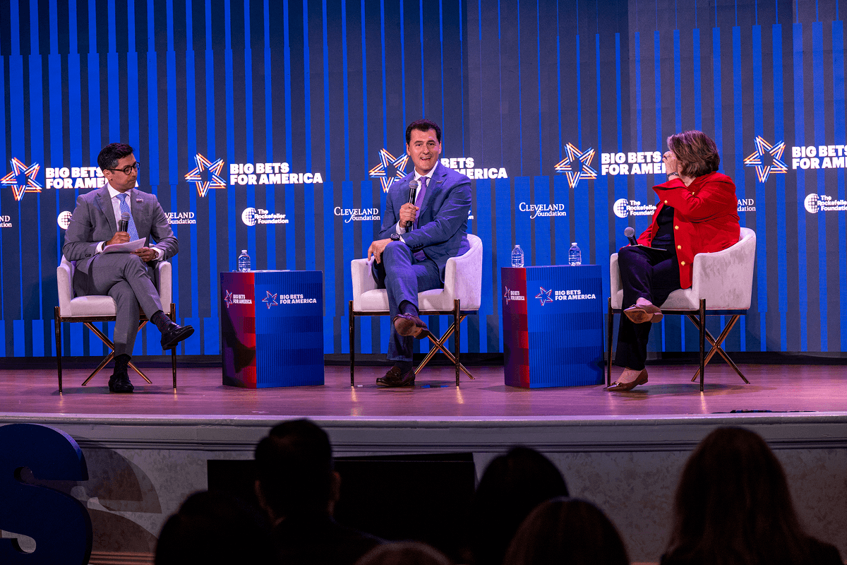 Ken on stage at Big Bets for America
