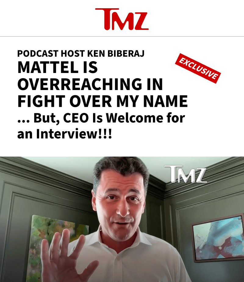 TMZ coverage of Coffee with Ken vs. Mattel